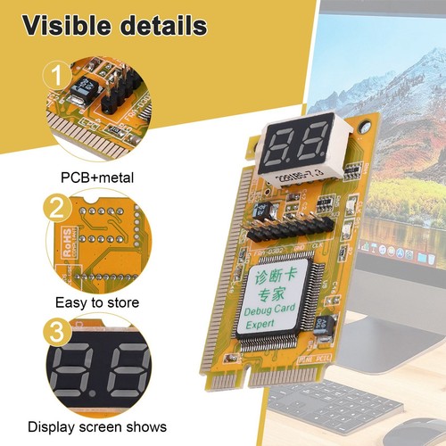2X(Multifunktions 3 in 1 Debug Karten Experte PCI PCI-E LPC PC Laptop Anal4200 - Afbeelding 7 van 7
