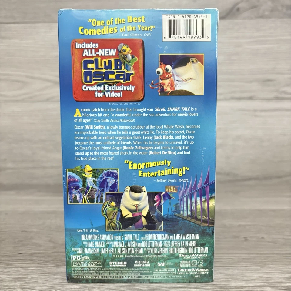 Shark Tale VHS DreamWorks Animation Will Smith Jack Black Factory Sealed 2004 - Image 3 of 4