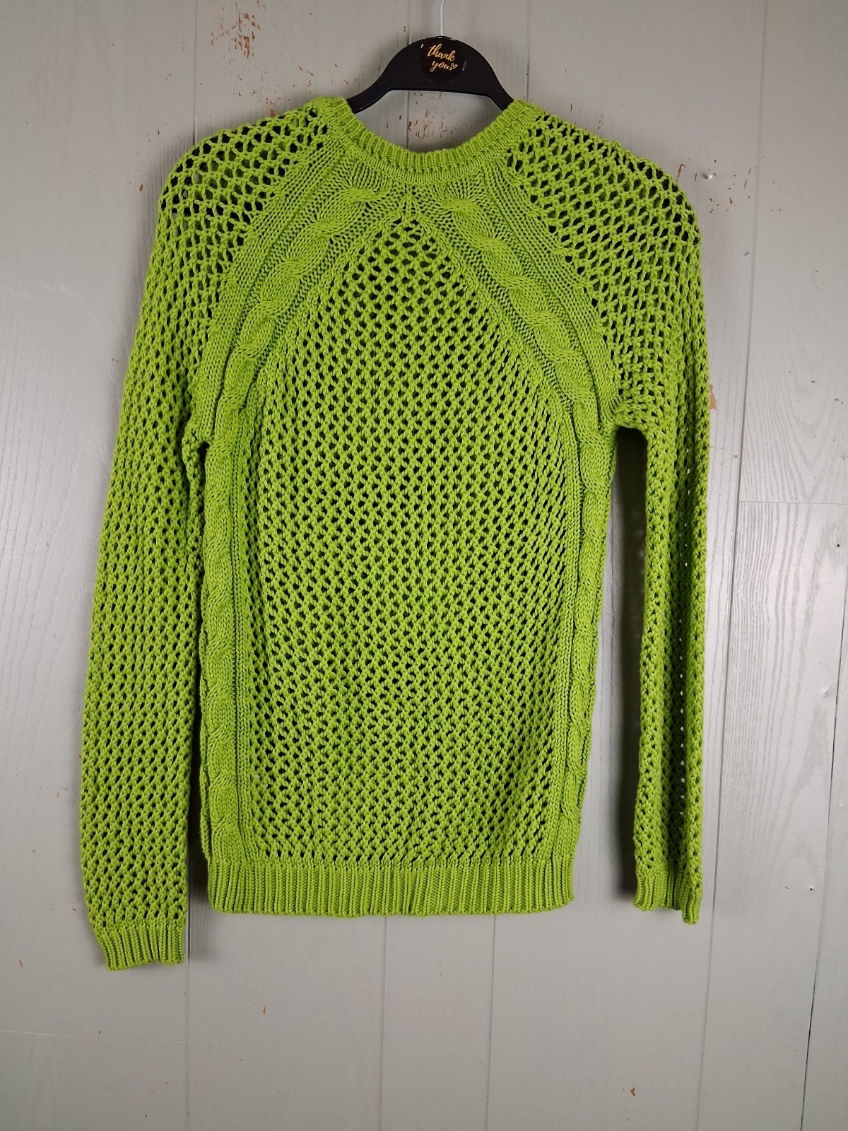 Fenn Wright Manson Sweater Medium Lime Green Open… - image 3