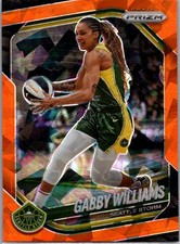 Gabby Williams 2025 Panini Prizm WNBA Orange Ice #77 Seattle Storm