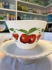 Fire King 9.5” Apples and cherries splash proof bowl