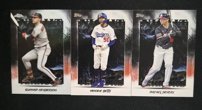  Gunnar Henderson, M Betts, R Devers 2Topps 1 Chrome Night Terror 3 Card Lot 25