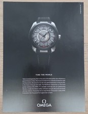 PRINT AD Omega Seamaster Worldtimer Master Chronometer "TIME THE WORLD"