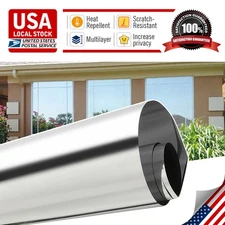 Uncut Roll One Way Mirror Tint Window Film Privacy Protect For Home Office DIY
