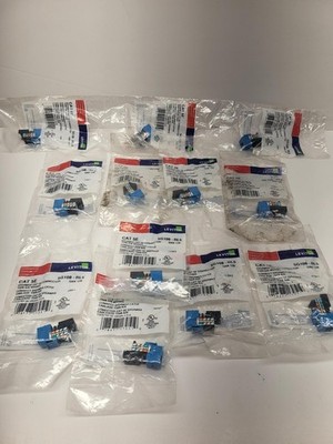 Leviton 5G108-RL5 Blue Snap in Connector 12 pack Gigamax CAT5E connector T568 AB