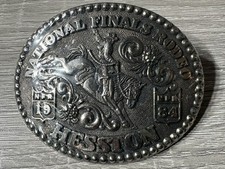 Hesston 1984 NFR National Finals Rodeo Vintage belt buckle. New Factory Sealed