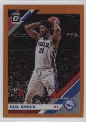2019-20 Panini Donruss Optic Orange Prizm 80/199 Joel Embiid #95 19ft