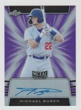 MICHAEL BUSCH Auto RC * 2019 Leaf Metal Draft #d/25 Purple Wave * Autograph *