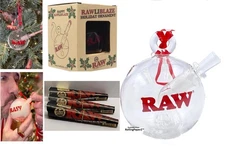 RAW Papers RAWLIBLAZE BUBBLER ORNAMENT PLUS 18 RAW BLACK Classic 1 1/4 CONES