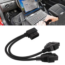 Auto OBD2 Splitter 1 In 2 Y Splitter Extension Cable 16Pin Diagnostic Extender