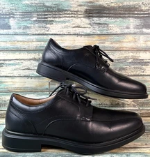 Johnston & Murphy Oxfords Mens 9EE Black Leather Waterproof Apron Toe Dress Shoe