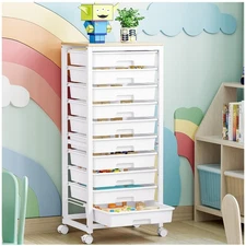 Rolling Cart with Drawers,10 Drawer Rolling Cart,Rolling storage cart with dr...