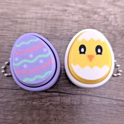 Easter Egg Clicker 2pc Set   Sensory Fidget Toy   Easter Basket Filler Keychain