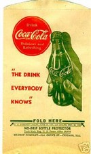 Vintage Coca Cola No Drip Hand with Bottle Coke Dry No Drips