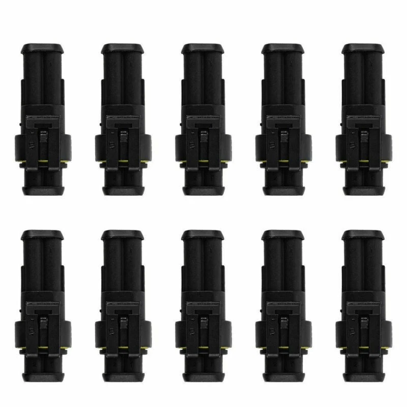 10x Kits 2 Pin Way Sellado Impermeable Cable Eléctrico Conector Enchufe Coche Auto Set Foto 4 de 4
