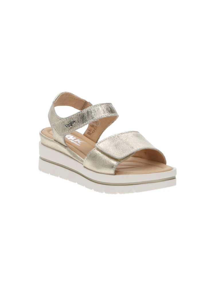 SCARPE SANDALO SANDALI DONNA WALK MELLUSO 019185 PELLE ORO