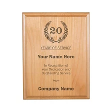 Personalized Appreciation Award Wood Wall Plaque, Years of Service, Custom Gift