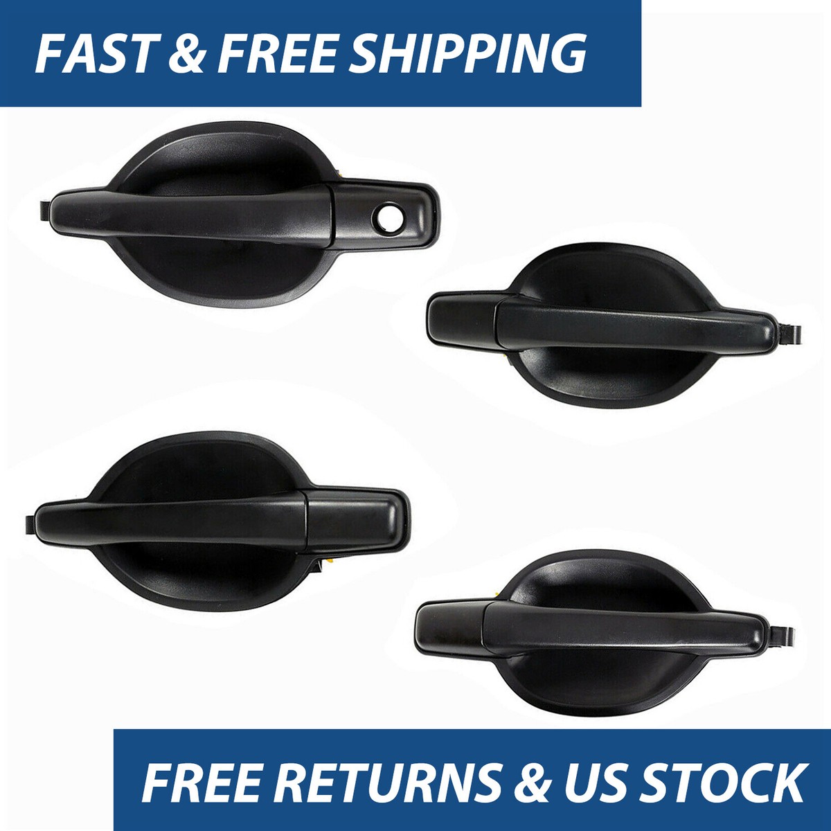 Set of 4 For Mitsubishi Endeavor Exterior Door Handle Textured