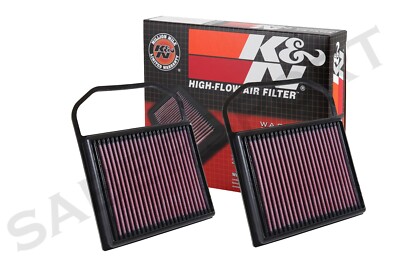 Two K&N 33-5032 Hi-Flow Air Intake Filters for Mercedes Benz ''See Detail''