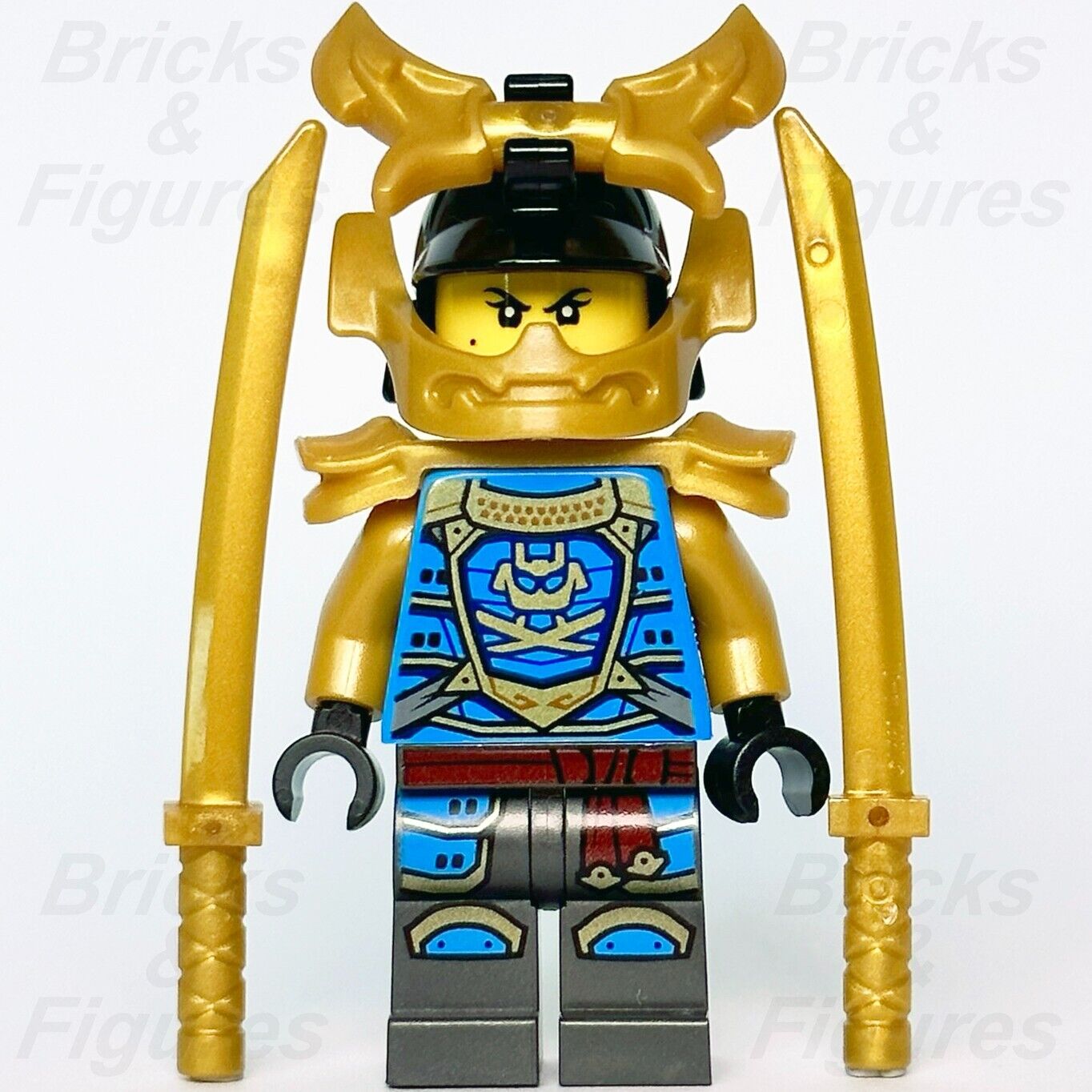 LEGO NINJAGO Nya Mini Figure W/ Gold shoulder Scabbard & Spear 70670