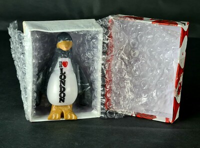 HANDGEFERTIGTER schwarzer Marmor PINGUIN mit weißem Bauch   Weihnachtsgeschenk