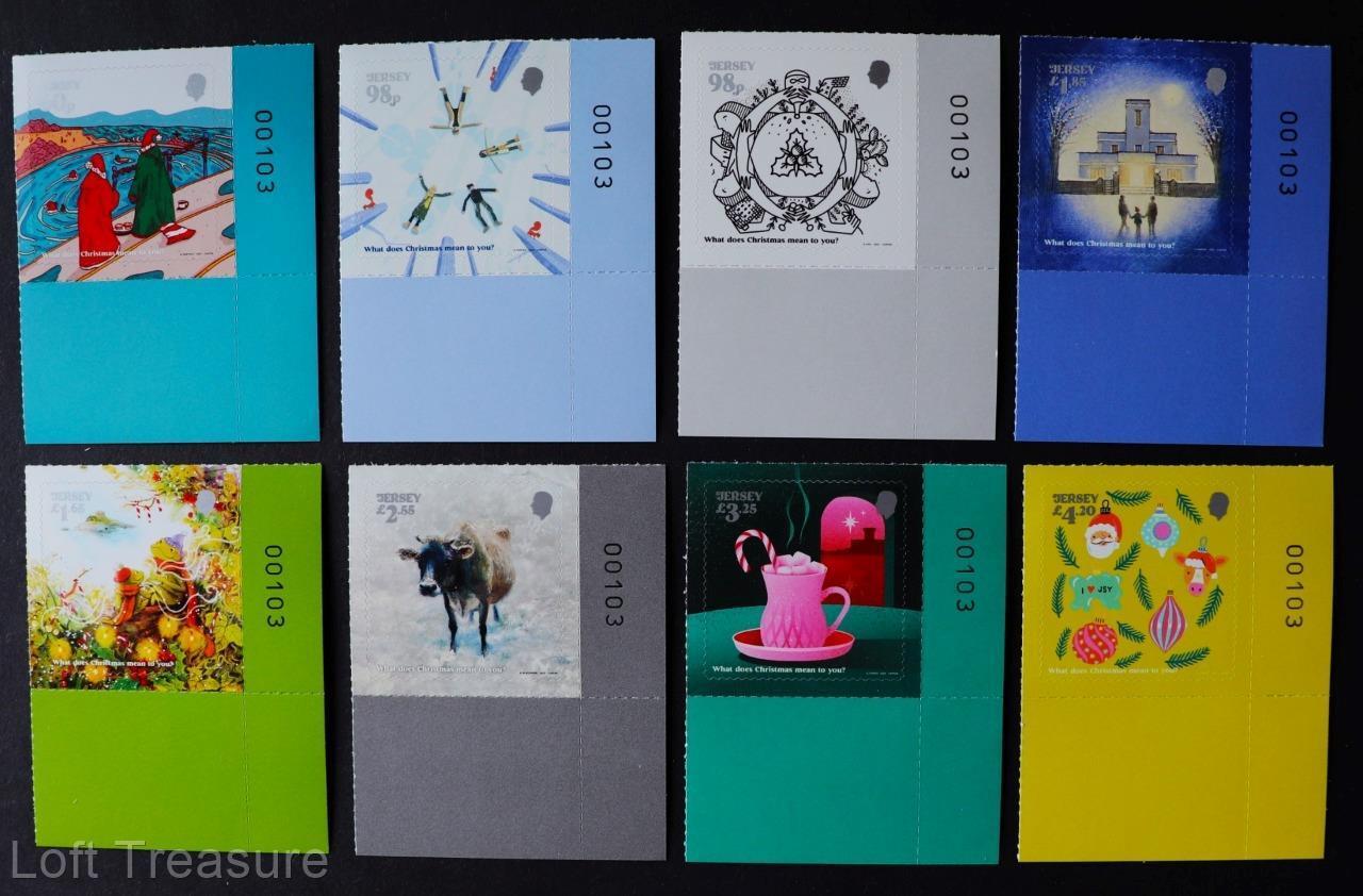 Jersey Stamps: "What Does Christmas Mean to You" MNH Selv 0103 8 Value Set 2023