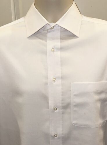 Jos A Bank Travel Tech Men’s White Slim Fit L/S Dress Shirt Size 15.5 x 33 - Picture 2 of 3