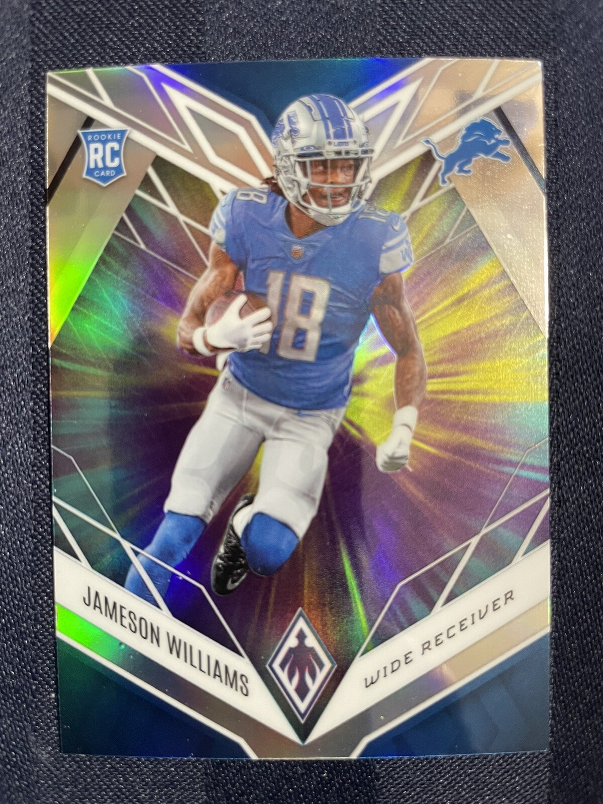 Jameson Williams Color Burst Rookie Holo 2022 Phoenix #108 Detroit Lions RC
