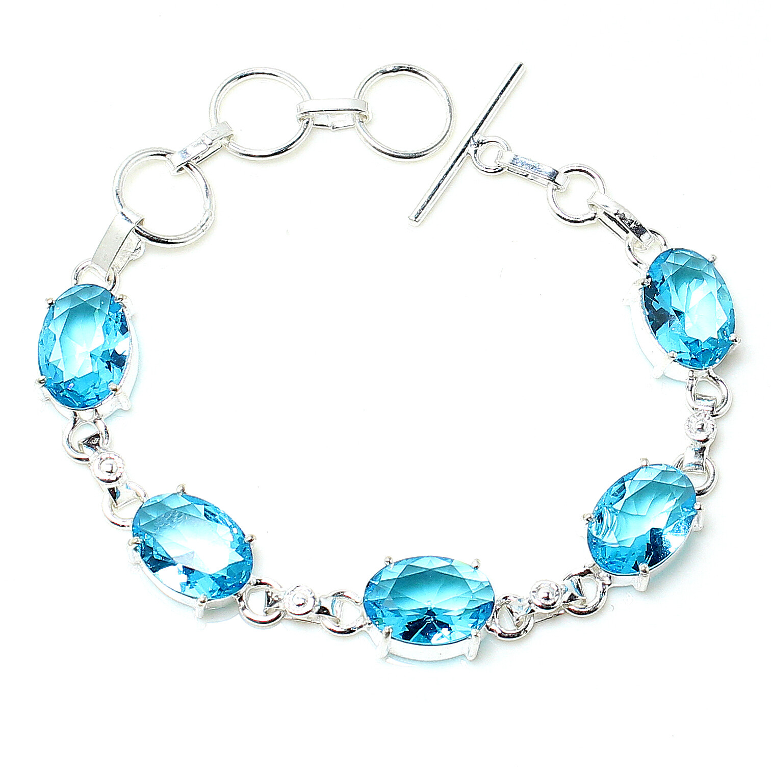 Swiss Blue Topaz Gemstone Handmade 925 Sterling Silver Jewelry ...