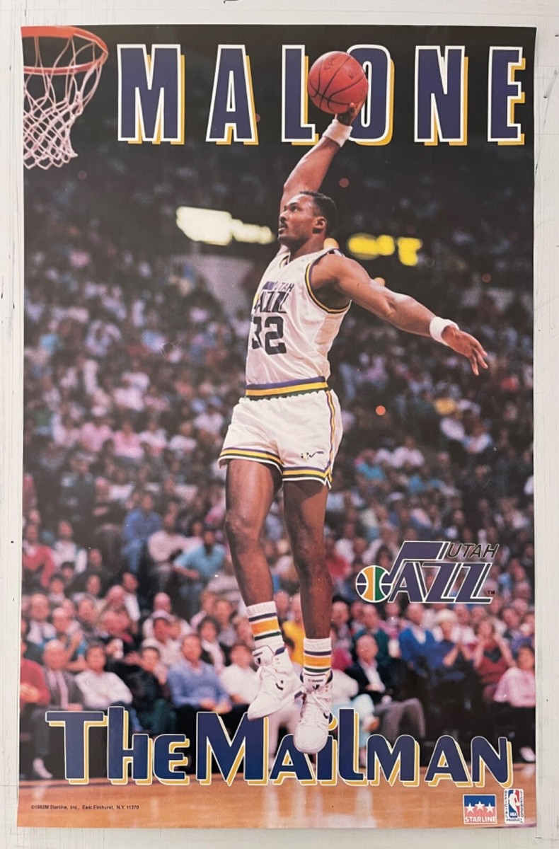 KARL MALONE, THE MAILMAN, UTAH JAZZ,NBA,OFFICIAL LICENSED 1993