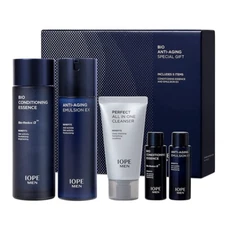 IOPE MEN BIO Anti-aging Skin Care Set Cleanser Emulsion Essence K-Beauty