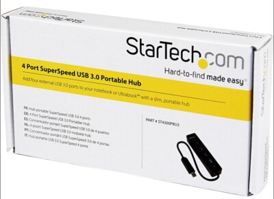 4 Port Super USB 3.0 Portable Hub Star Tech