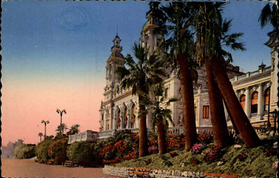MONTE-CARLO Monaco 1953 Terrasse am Casino alte color Postkarte Postcard used