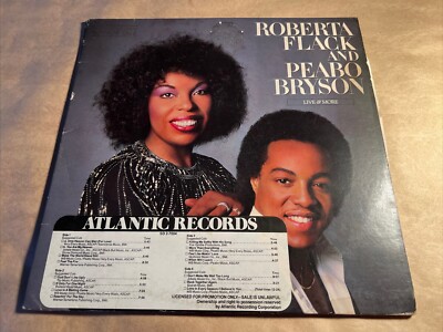 Roberta Flack And Peabo Bryson Live & More 1980 2LP Atlantic  SD 2-7004  Promo