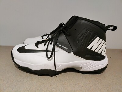NIKE Zoom Code Elite Shark 3/4 Men's Football Cleats Flywire SZ 17 NEW Black/WH