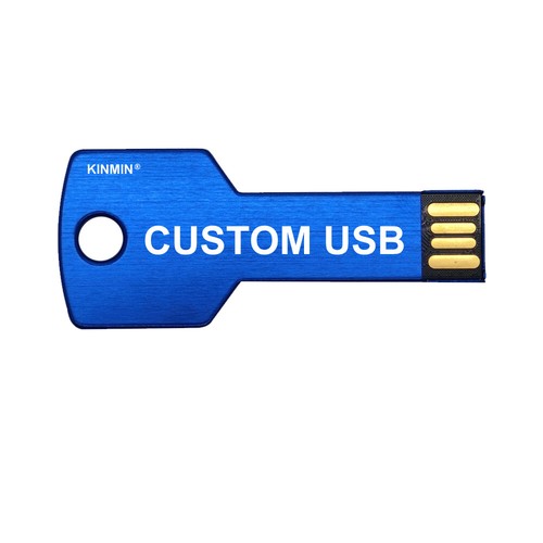 Lote de 100 unidades flash USB personalizadas de 16 GB en forma de clave con logotipo promocional personalizado - Imagen 8 de 9