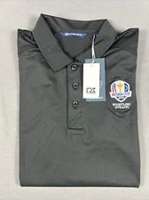 Cutter & Buck Ryder Cup Shirt Polo Golf Logo Small Black Polyester NWT MSRP $55