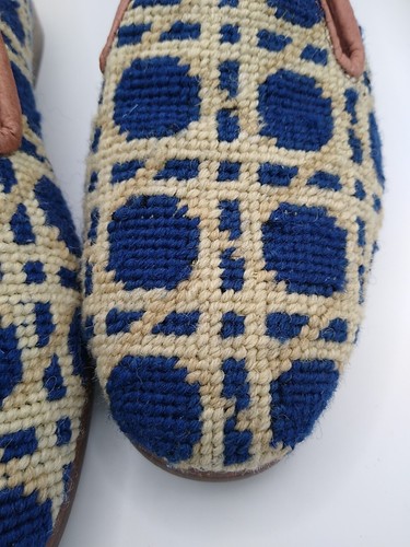 By Paige Needlepoint Women's Loafers Size 7.5 Basket Weave Design. - Picture 11 of 11