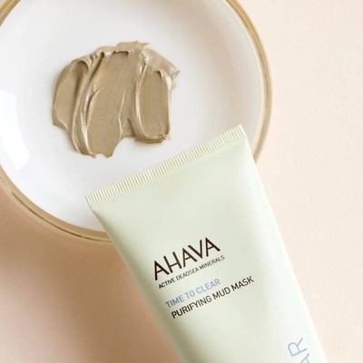 AHAVA || Time To Clear   Purifying Mud Mask   Detoxify & Purify  NIB 