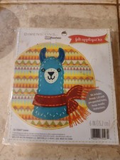 Dimensions Felt Applique  Embroidery Kit 6" Round LLAMA Bin D