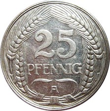 J 18  25 Pfennig  1912 A in  VZ-STG  502053