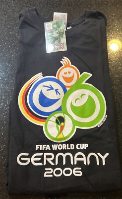 Fifa World Cup Germany 2006 Soccer T-Shirt NWT Children's Size 152