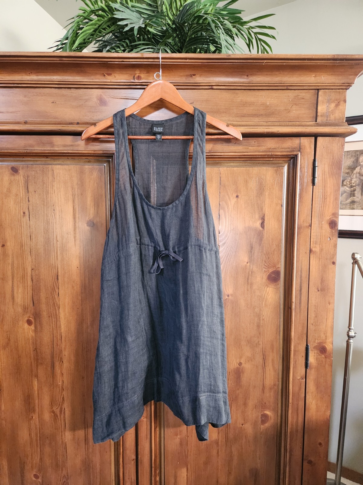 Eileen Fisher Racerback Linen/Gauze Tunic XL eBay