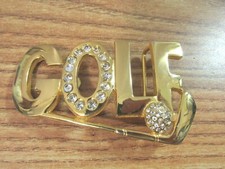 NAVIKA GOLF JEWELED GLITZY BELT BUCKLE