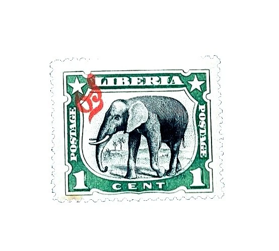 Elephants Postage Liberian Stamps