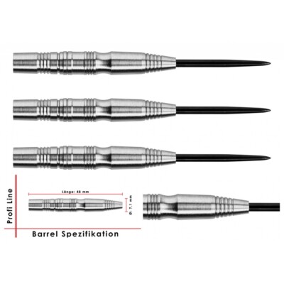 Steelbarrel Karella Profi Line 80% Tungsten Steeldart Barrel Metallspitze Dart