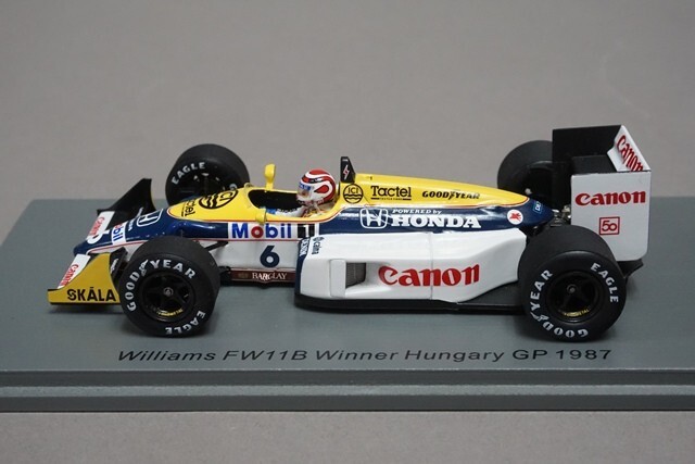1:43 SPARK S7483 Williams FW11B Hungarian GP Win N.Pique 1:43 SPARK S7483 Williams FW11B Hungarian GP Win N.Pique