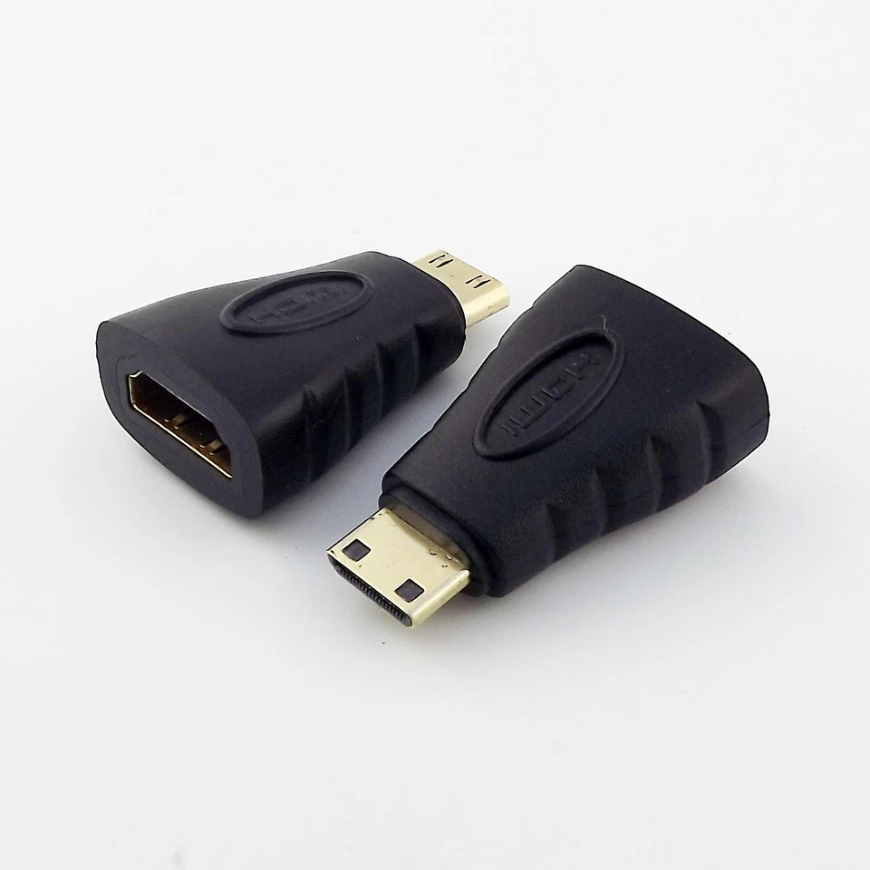 10x HDMI 1.4 Female Jack to Mini HDMI Male Plug Converter HD 1080P Gold Adapter - Image 3 of 4