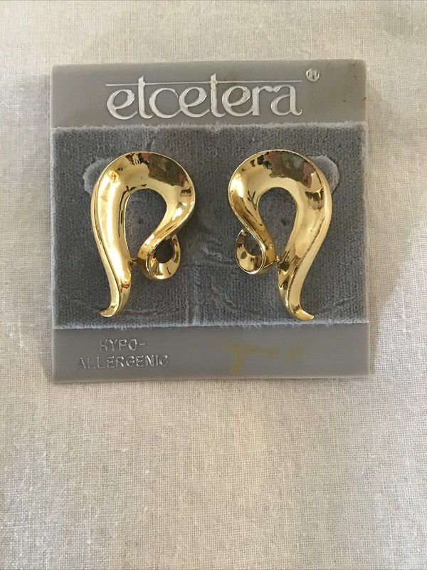 Gold Toned Pierced Earrings