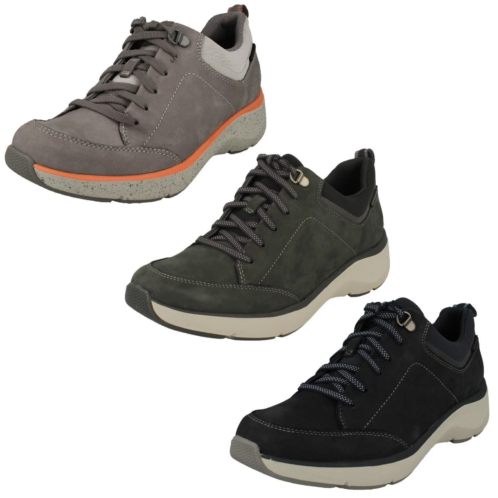 Scarpe stringate impermeabili Clarks casual C Shell da donna * lacci Wave 2.0 *